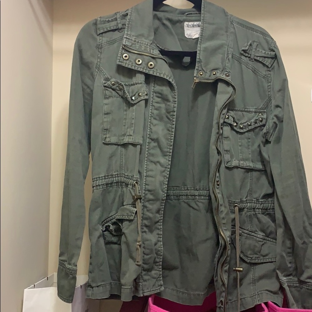 Green utility jacket